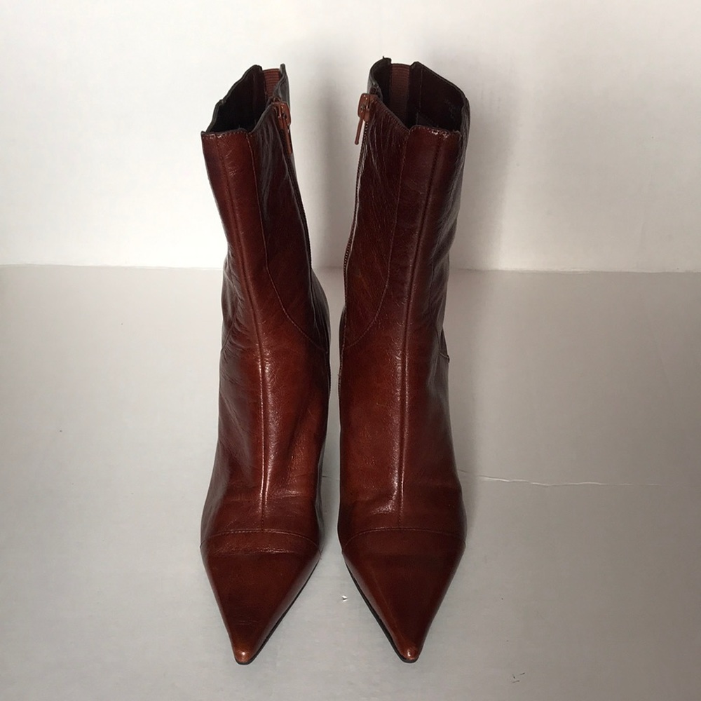 Sexy Chestnut Brown Pointy Toe Boots
